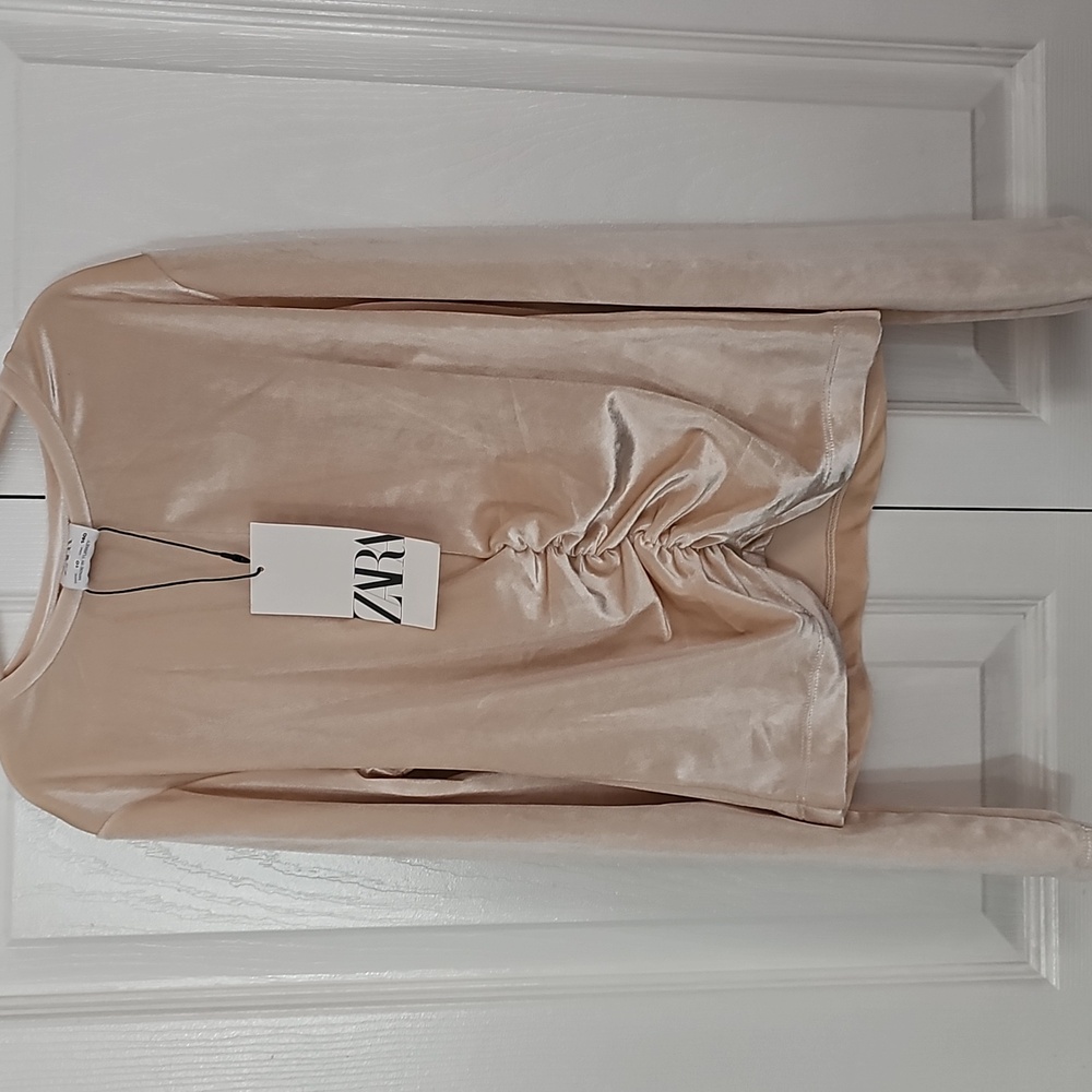 Zara, girl top, size 10, cream.